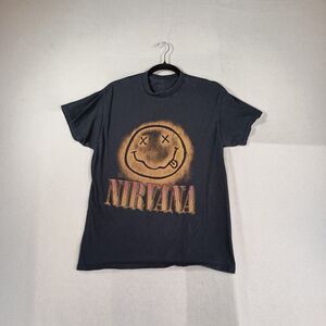Nirvana T-Shirt Smiley Face Size M 90s Grunge Flower Sniffin Reprint